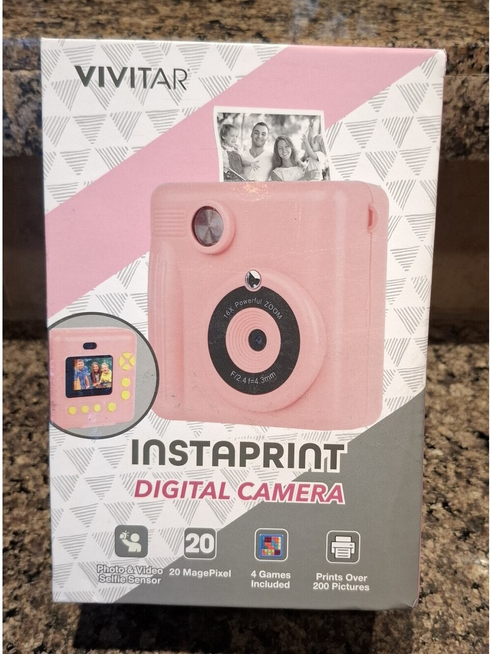 NEW Vivitar Instaprint Pink Digital Camera